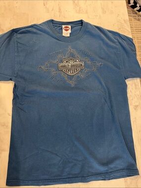 Harley-Davidson Blue Short Sleeve Logo Tee